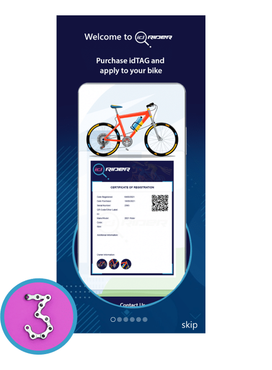 Apply IDTag for bike registration